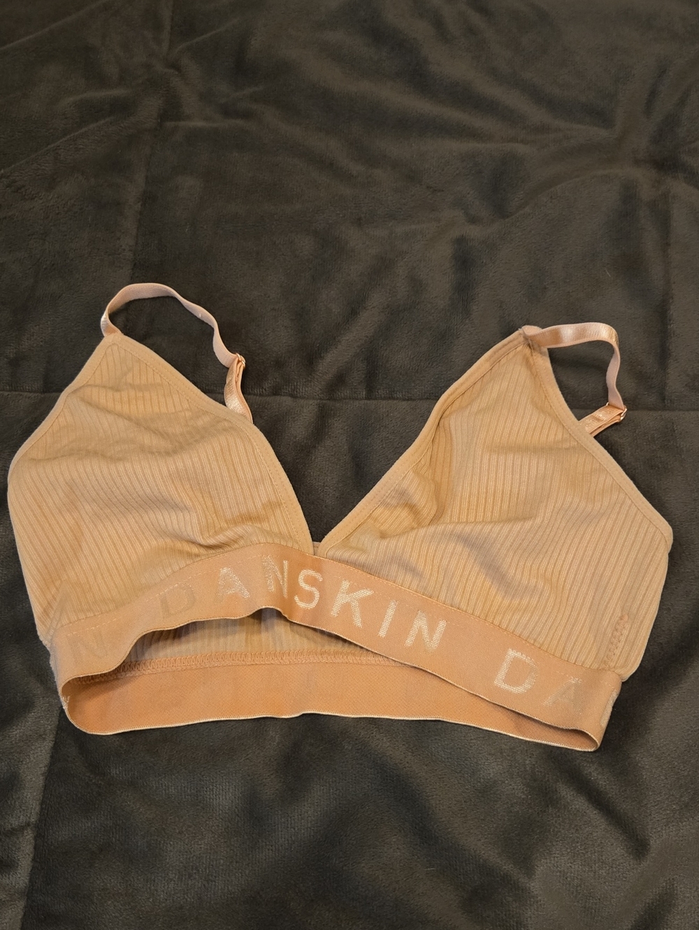 Danskin Juniors Medium Unlined Ribbed Sports Bra